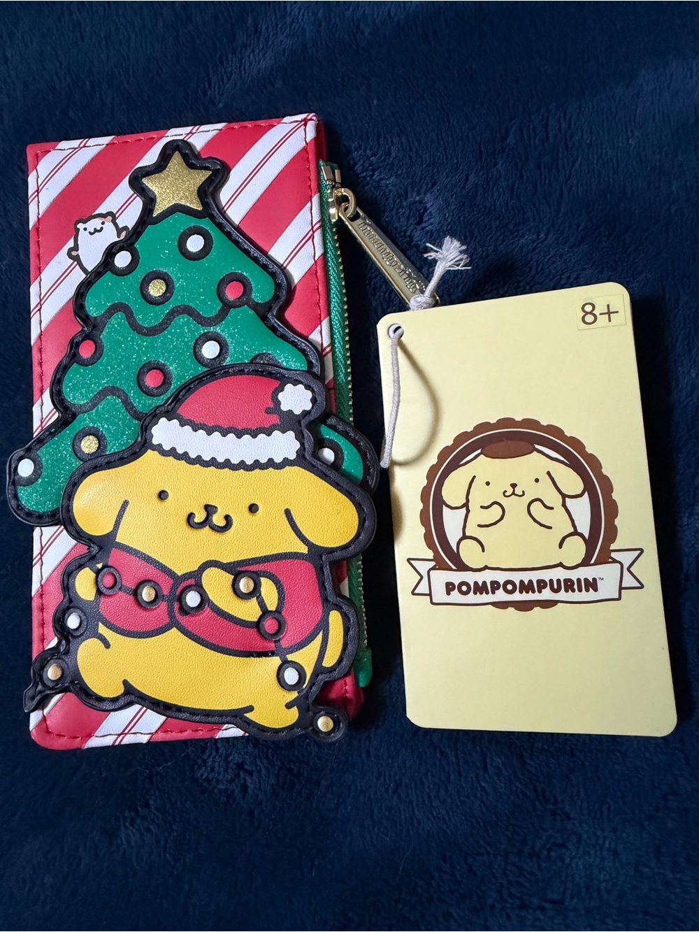 Loungefly Pompompurin Christmas Wristlet Wallet - Yellow, Green & Red